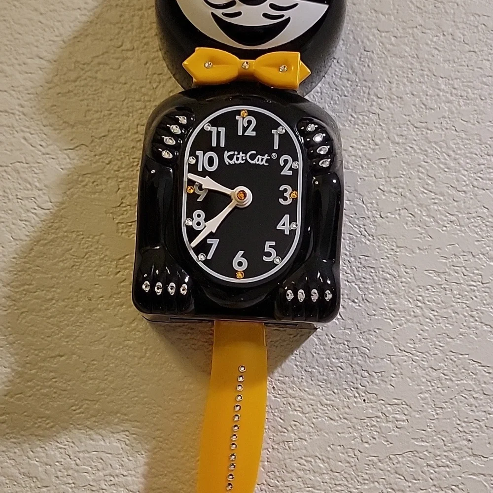 Jeweled Kit-Cat Klock clock SUPER RARE - Picture 4 of 5
